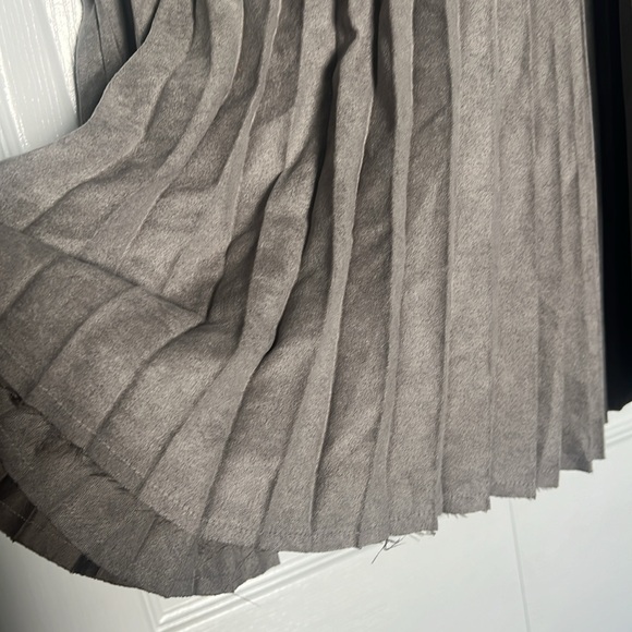 Suede pleated Skirt - Picture 3 of 9